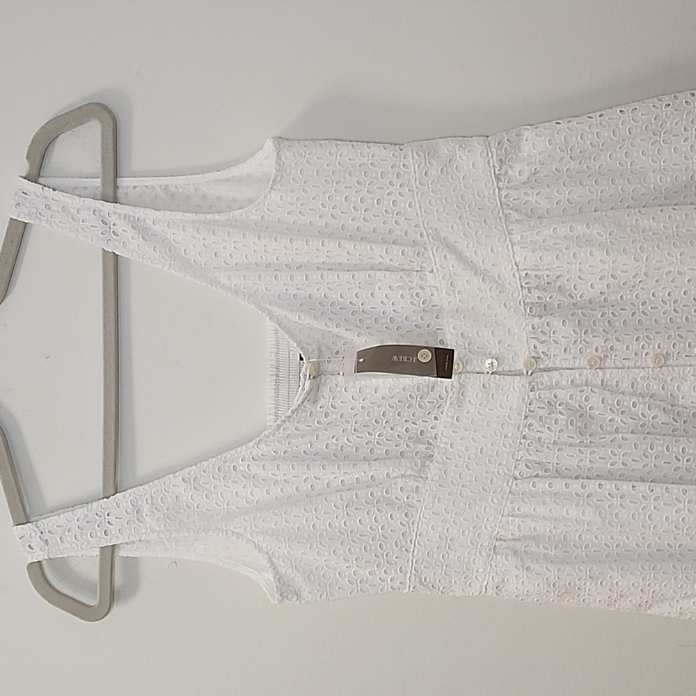 NWT J.Crew Eyelet Button-Front Sleeveless Midi Dress Size 8 - Picture 5 of 16